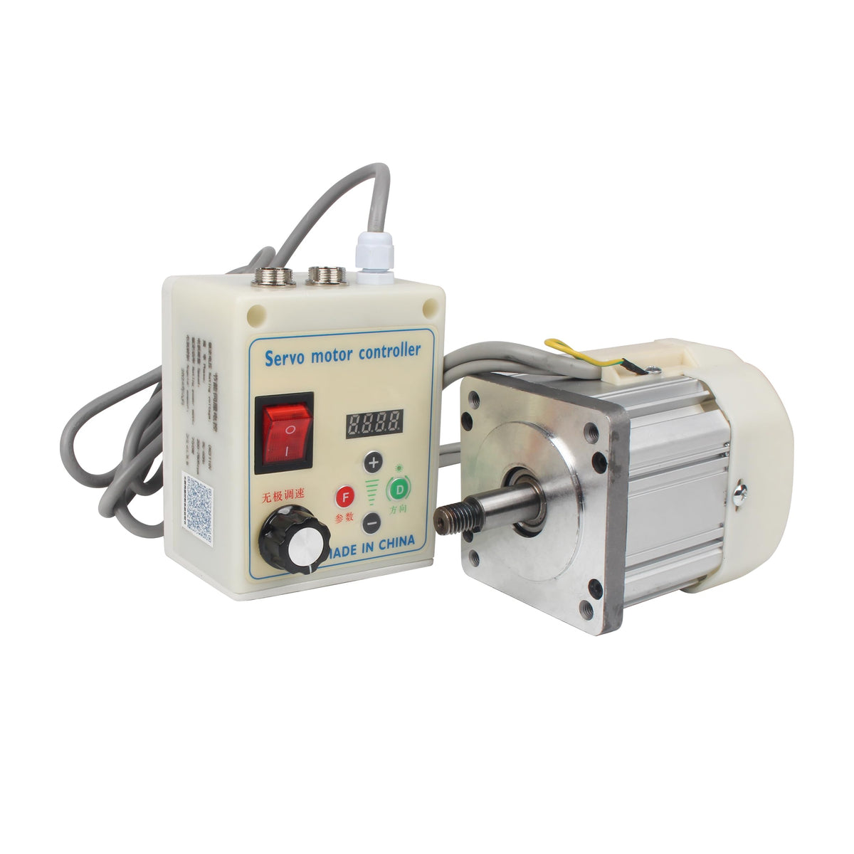 RATTMMOTOR 1100W Permanent Magnet DC Brushless Servo Motor 200-6000RPM 3.55N.m+Servo Motor Speed Controller for Woodworking Machine/Lathe/Drilling and Tapping Machine/Reducer/Belt Sander (110V)
