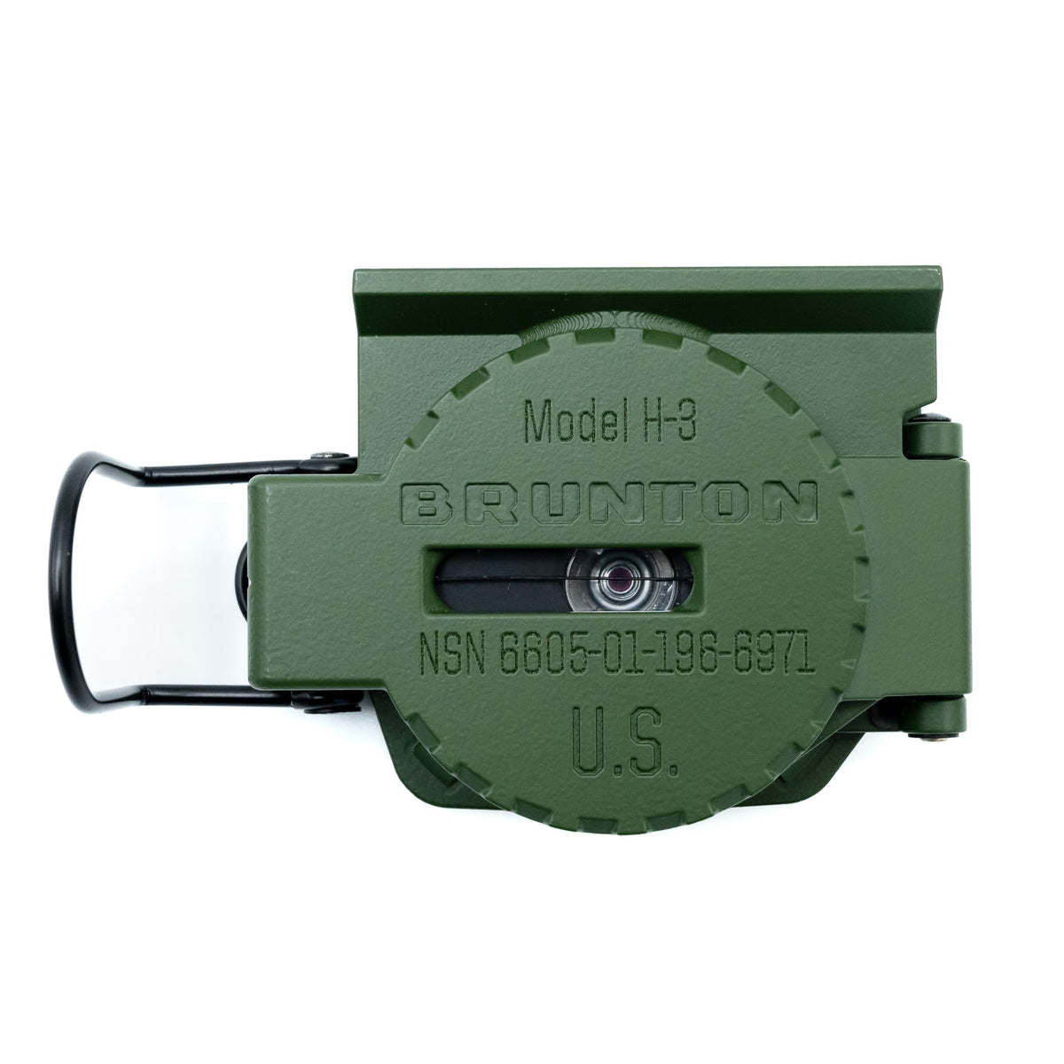 Brunton H-3 Military Lensatic Compass, Tritium Illuminated, Aluminum, 5.7 inch Open Length