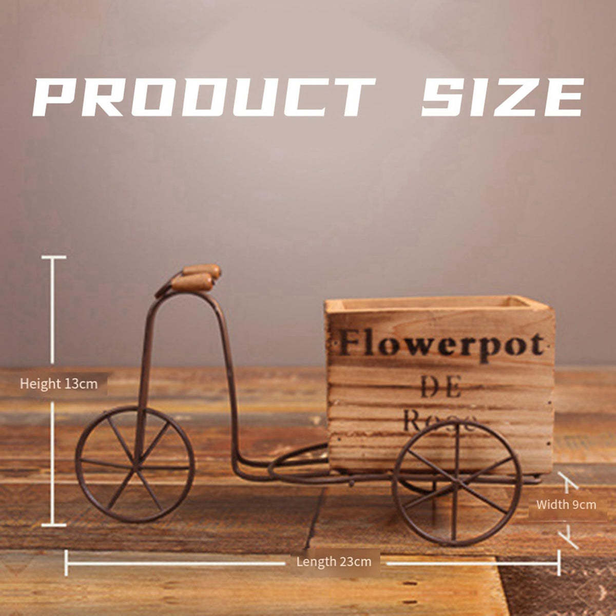 Cwmiibili 2X Bicycle Plant Stand, Metal Wire Flower Pot Wrought Iron Planter for Garden, Patio, , Outdoor and Indoor Decor