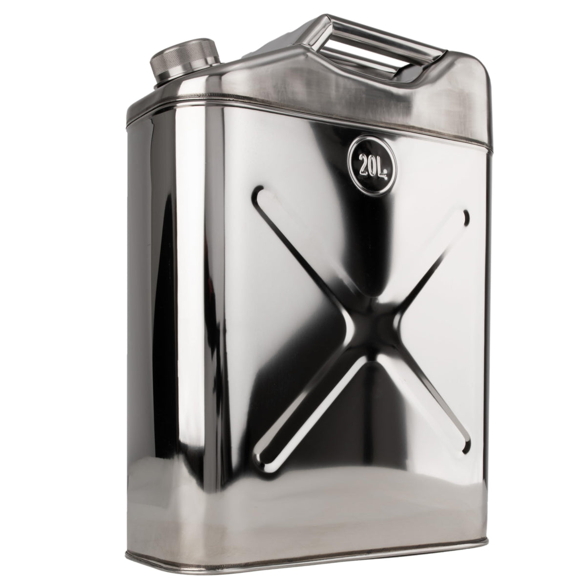 Swiss Link Stainless Steel Water Can 20L Portable Water Storage Container, 5 Gallon Jug for Camping, Emergency Storage, and Outdoor Activities