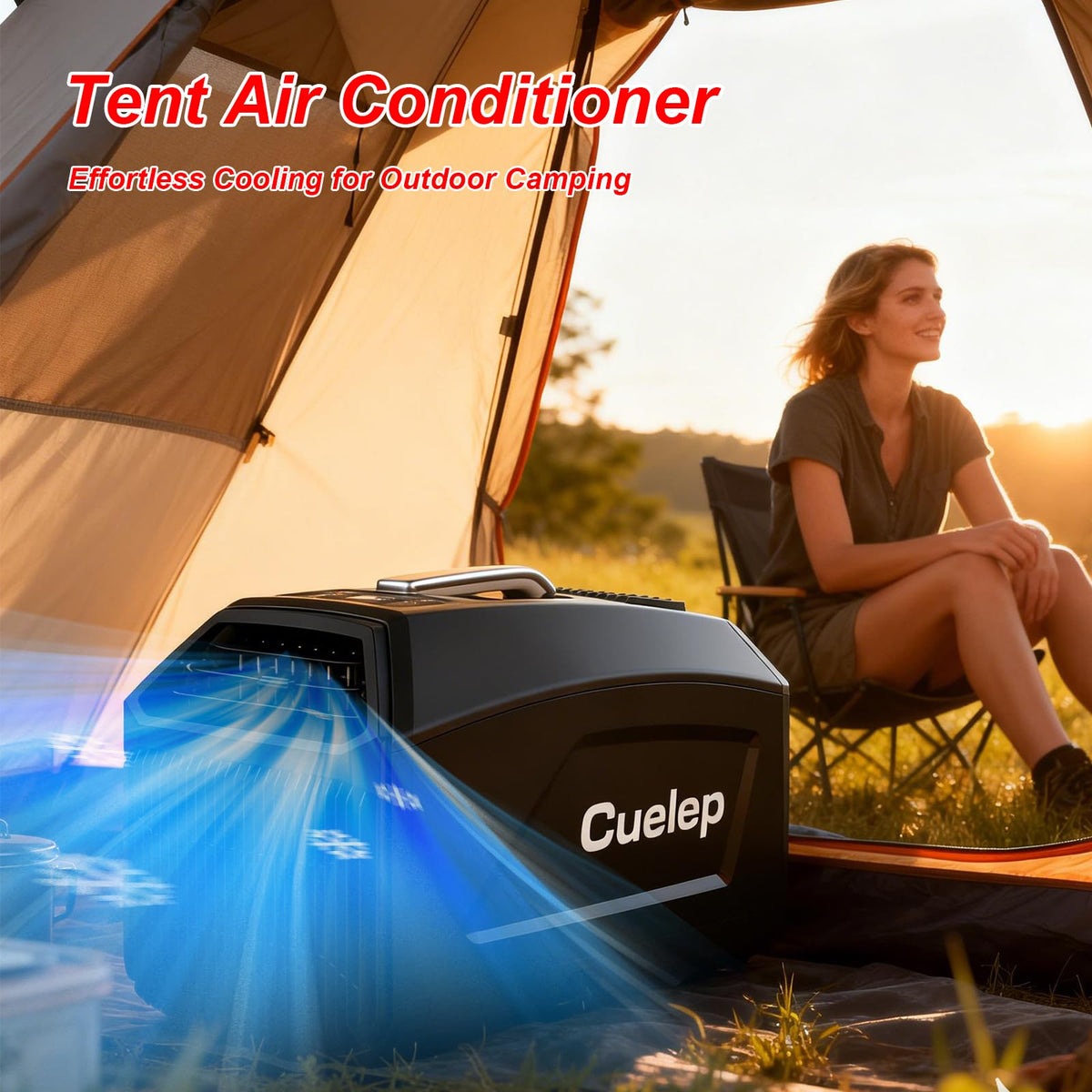 CUELEP Portable Air Conditioner,Fast Cooling Air Conditioners Dehumidifier, 5200BTUs AC 450W Power Consumption Portable Mini Air Conditioner for Camping Tent,RV,Car,Truck,Van and Fishing,Pet(AC ONLY)