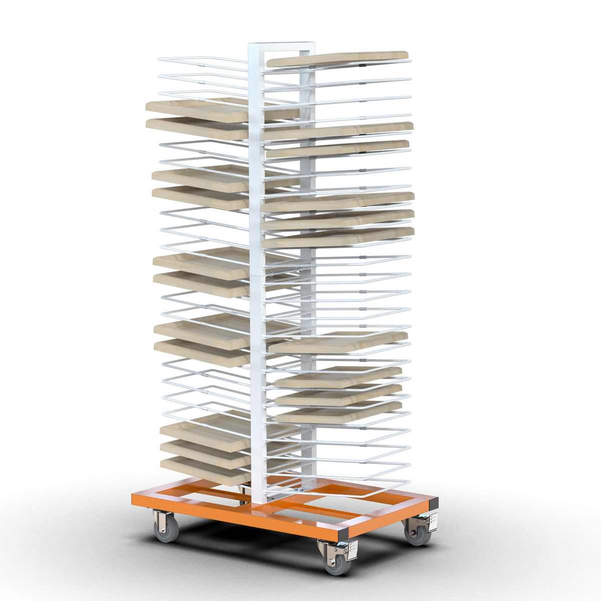 Tredre 50 Shelves Paint Drying Rack with 4 Casters for Cabinet & Full-Size Doors, Art Studio – Space-Saving, Movable, 2.1" Shelf Spacing & 25lbs Capacity per Shelf