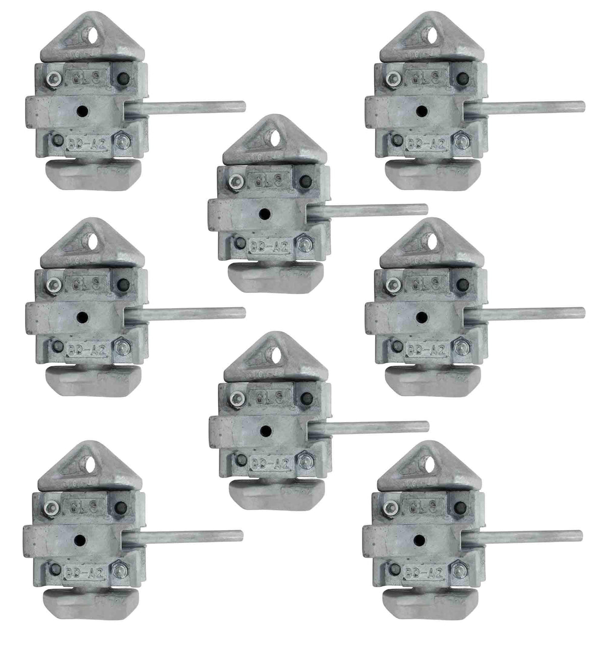 Mytee Products (8 Pack) Sea Rail Shipping Container Manual Twist Lock Left-Right Handlocking Casting Steel - No Lever Required