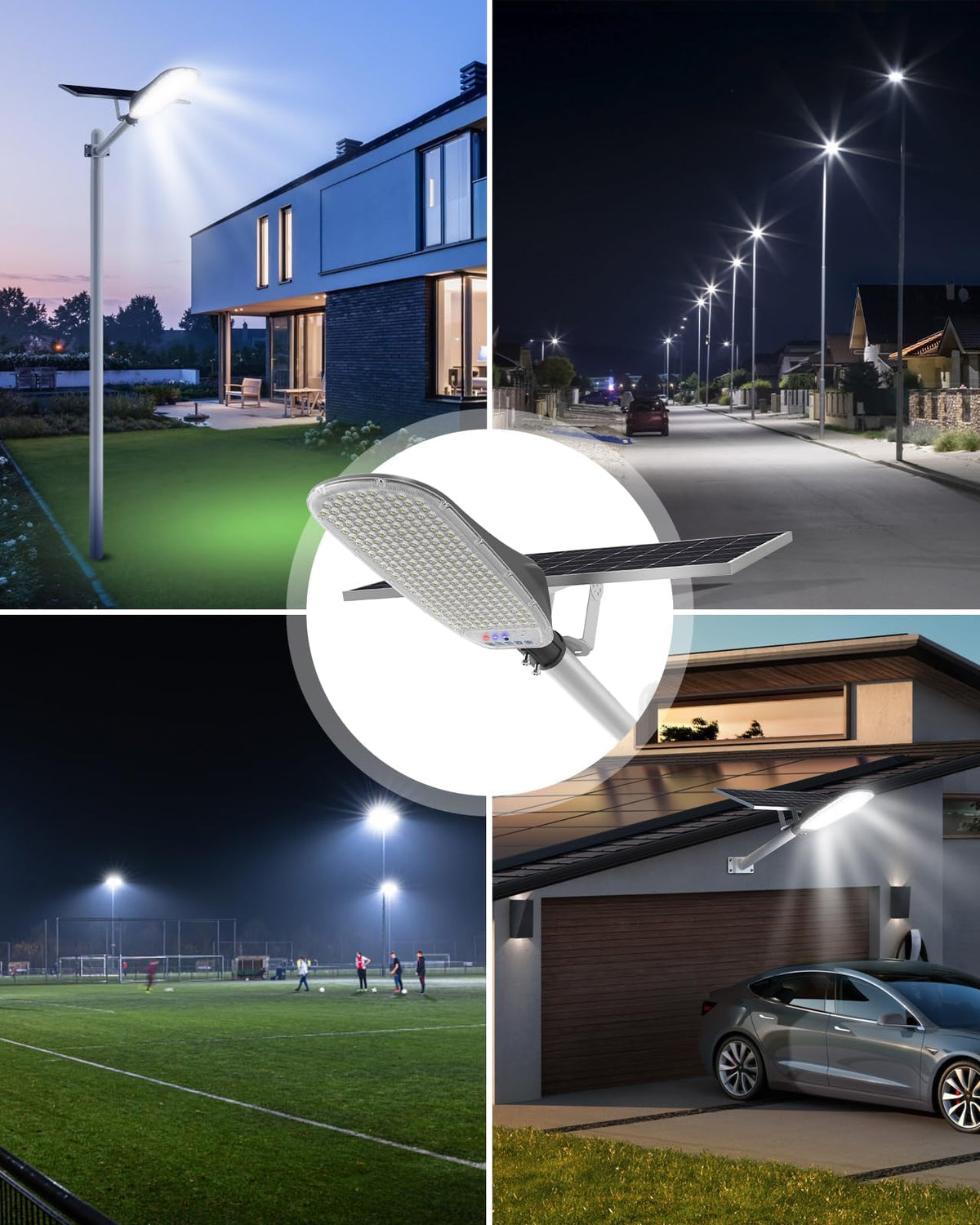 12000W Solar Street Lights Outdoor Waterproof, Super Bright LED Security Flood Light, Motion Sensor & Remote Control, Dusk-to-Dawn Parking Lot Lights for Garden,Yard, Farm, Commercial Plaza(2pack)