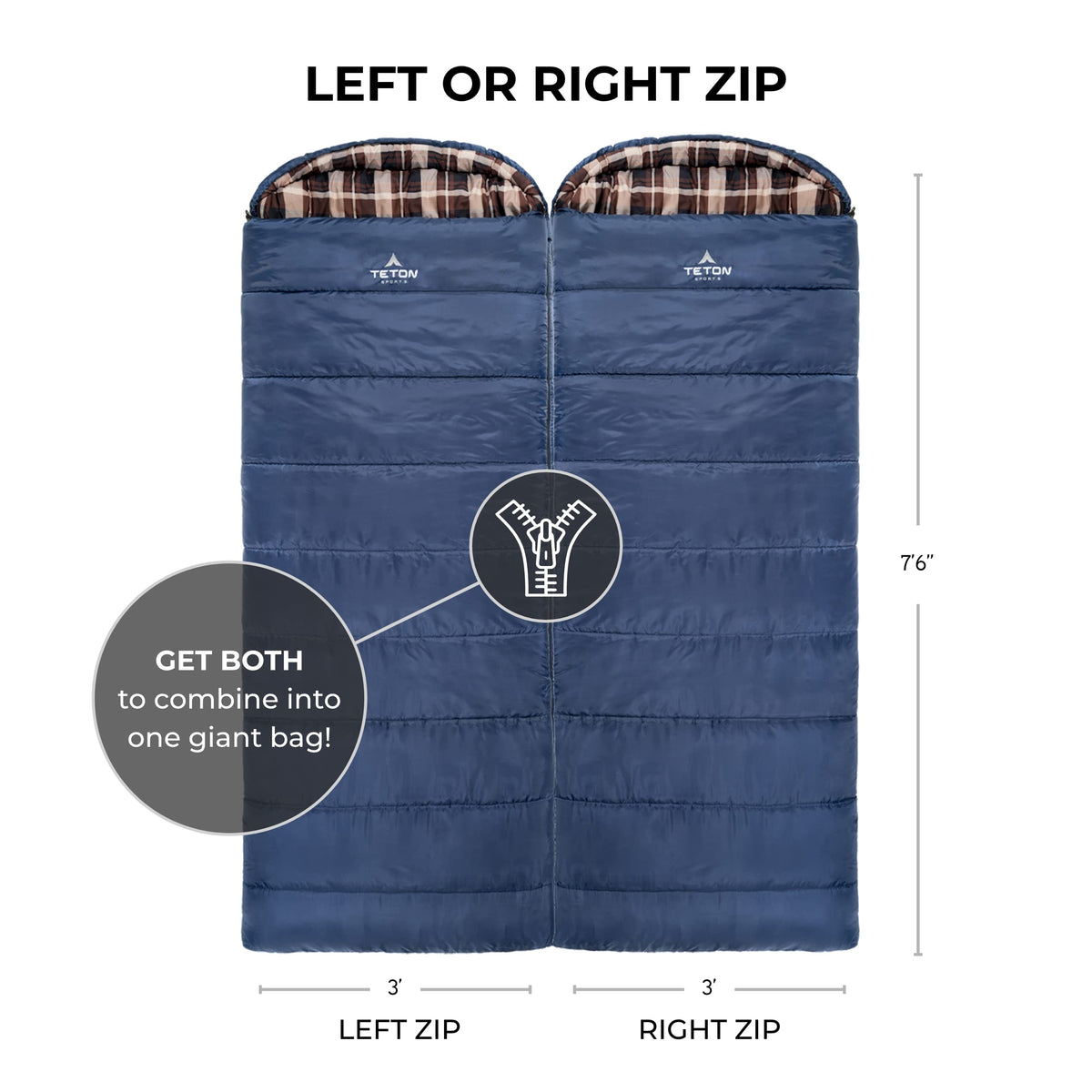 Teton Celsius XL 0F Degree Sleeping Bag, Durable and Warm Sleeping Bag for Adults and Kids. Camping Made Easy….and Warm. Compression Sack Included