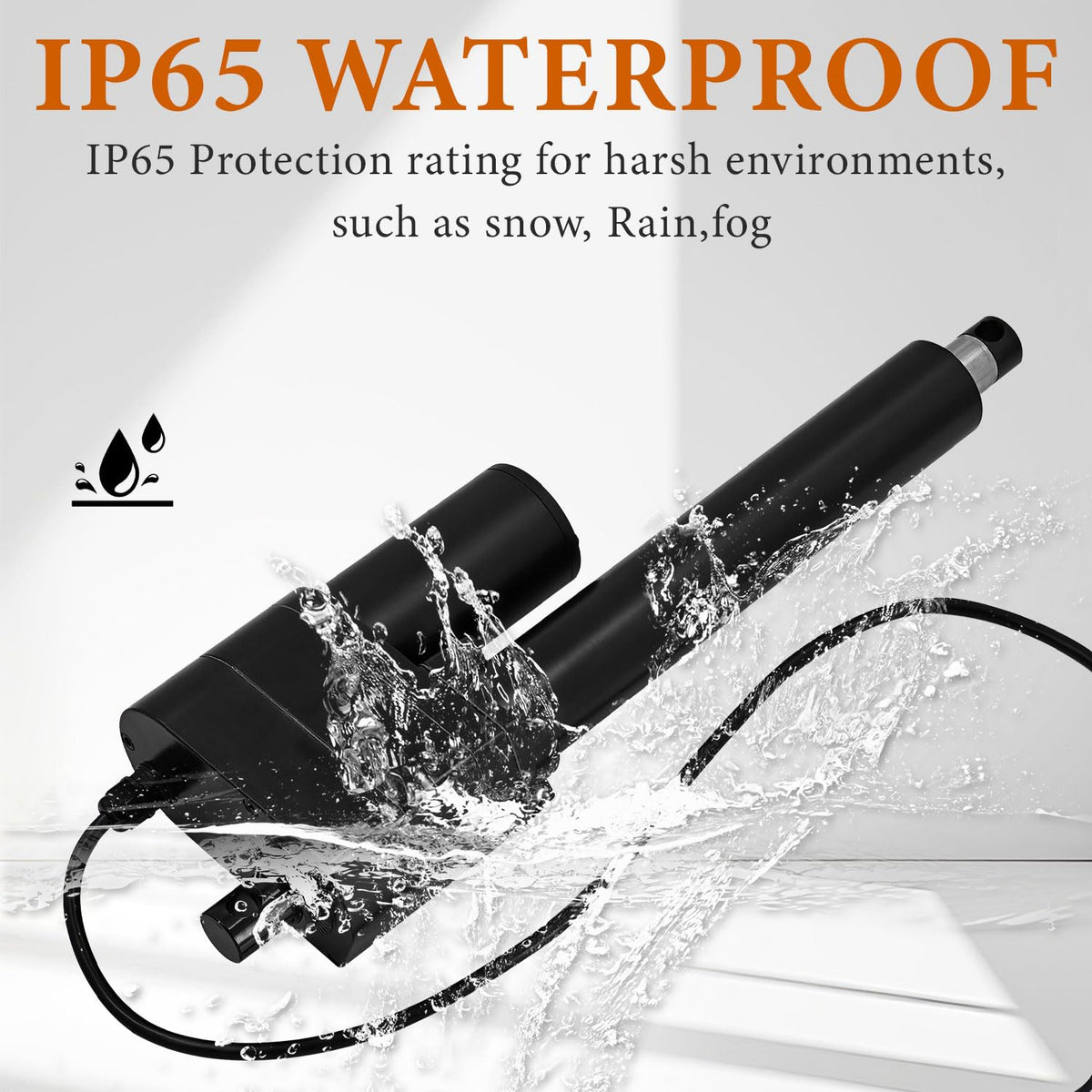 8" Heavy Duty Linear Actuator | 8 Inch Stroke | 12V | 2000 lbs Force | IP65 Protection | Replace for PA-17 | High Force Linear Actuator for Industrial Agriculture Agriculture Automotive