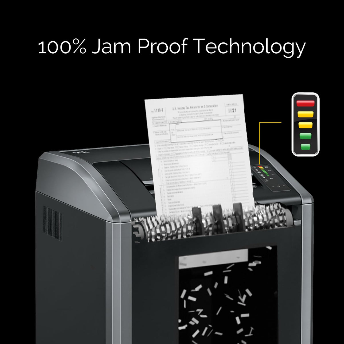 Fellowes Powershred 425Ci 100% Jam Proof Commercial Grade Manual 30-Sheet Cross-Cut Paper Shredder, TAA Compliant (38425), Black