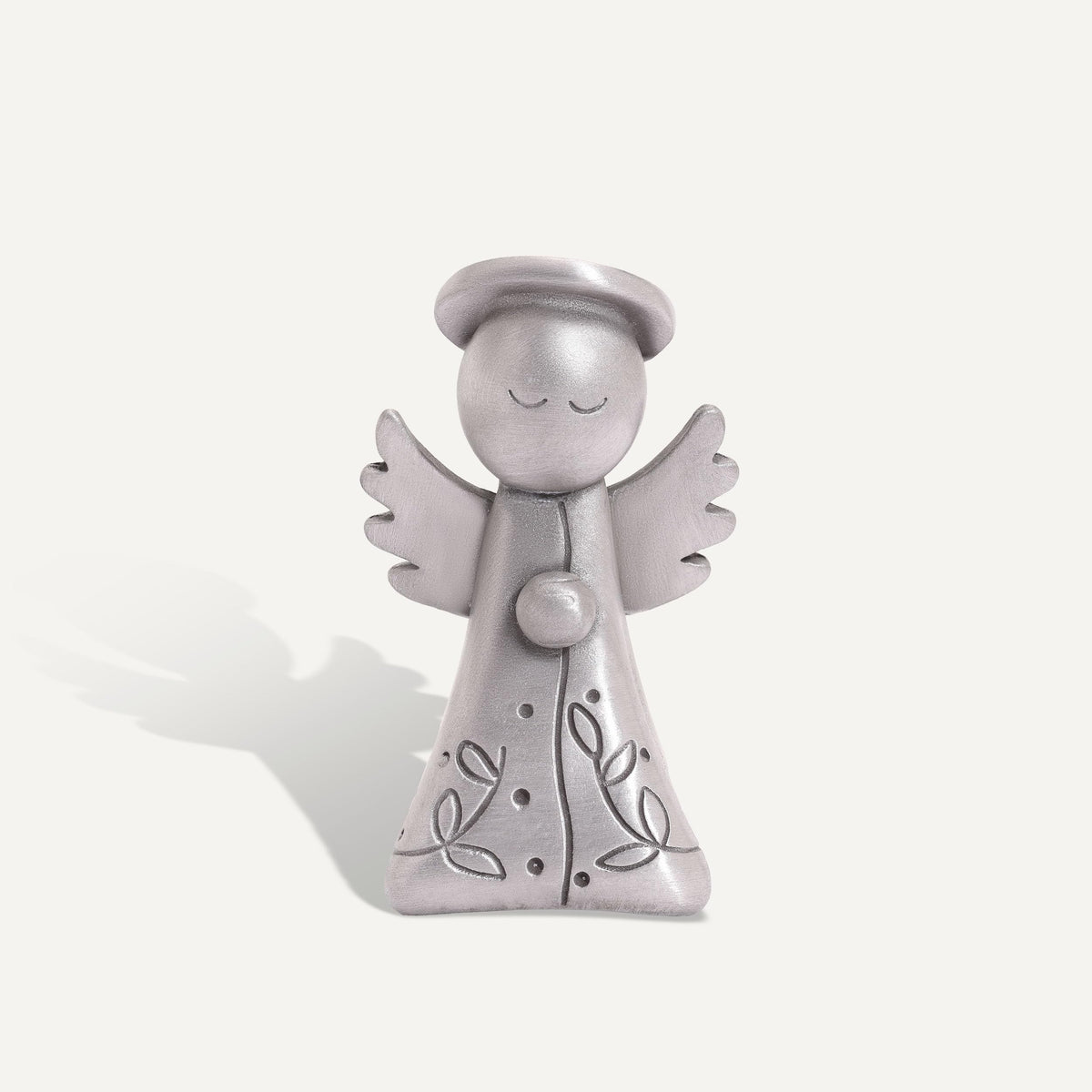 LISA LEONARD DESIGNS Pewter Kneeling Angel Nativity Figurine Hand-Molded Christmas Village Miniature Ornaments Holiday Home Decorations Collectible Religious Decor Christian Gift Scene Display