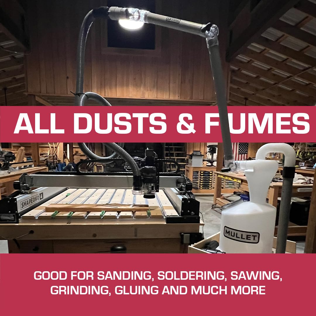 Mullet ThirdHand Dust Collection Boom Arm (Boom Arm + Cyclone)