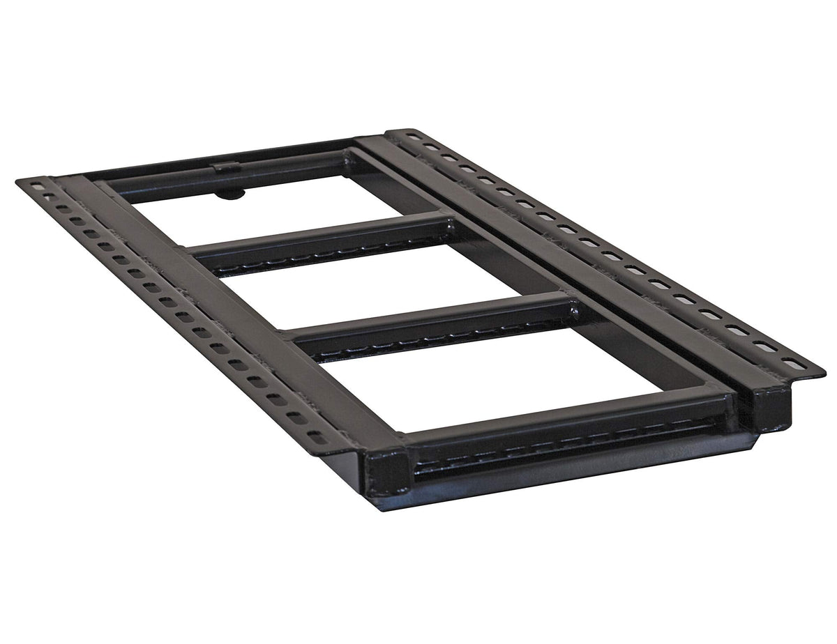Buyers Products 5233000 Black 3 Rung Retractable Truck Step, Heavy Duty Non Slip Truck Bed Ladder Step for Trucks, Trailers, Semis, Powder Coated Steel, Slide In Storage, Bolt On or Weld On Install