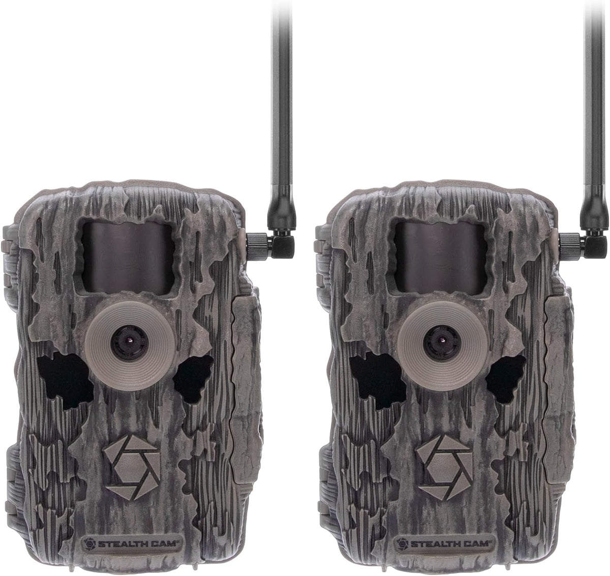 Stealth Cam Fusion MAX Cellular Trail Camera 2-Pack with 2 Lexar 32GB SD Cards | Dual SIM AT&T + Verizon | 36MP Photo, 720P HD Video, 0.35 Sec Trigger Speed