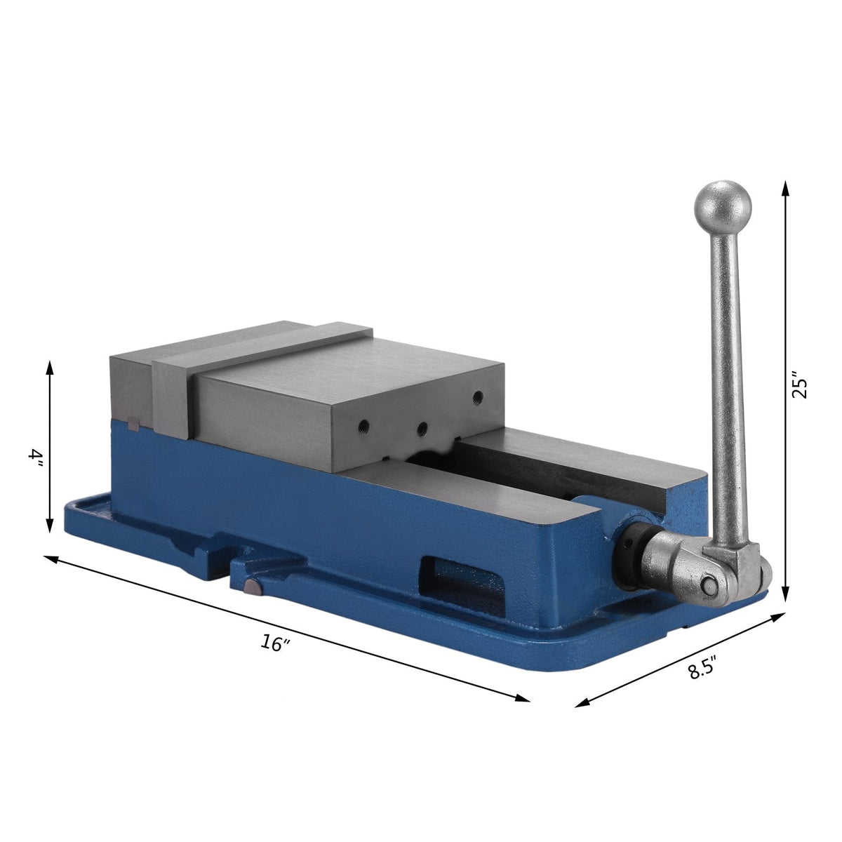 Happybuy 6 Inch ACCU Lock Down Vise Precision Milling Vice 6 Inch Jaw Width Drill Press Vise Milling Drilling Machine Bench Clamp Clamping Vice (6'')