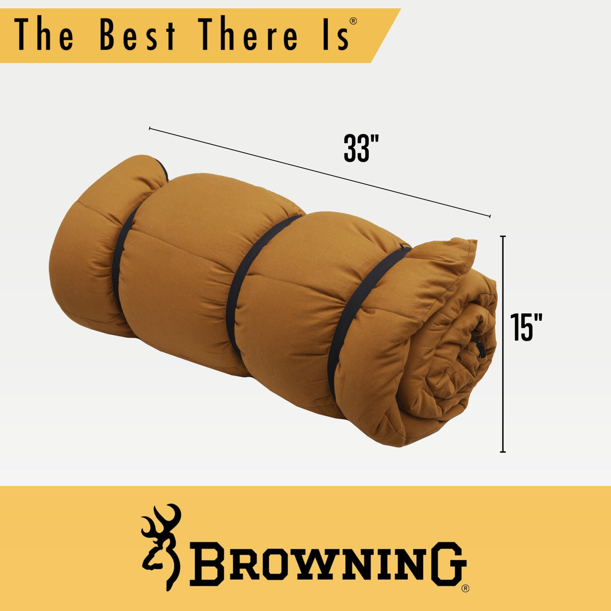Browning Camping Enterprise -20° Degree Sleeping Bag – Hooded Rectangular Cold Weather Canvas Sleeping Bag with Flannel Liner, PolyLoft Insulation & Roll-Up Straps for Winter Camping