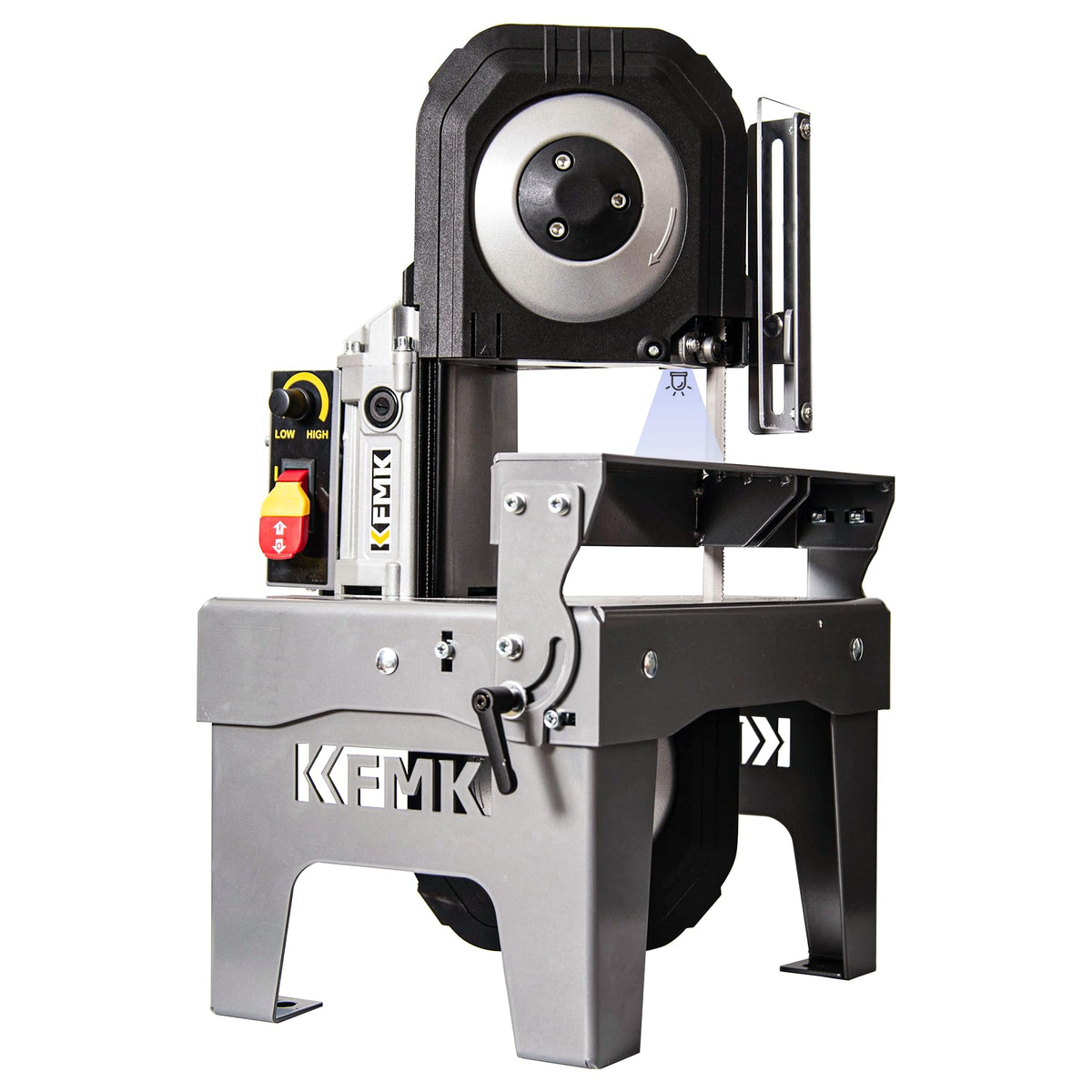 KFMK 10A Variable Speed Metal Band Saw with Large Workbench, 5" Cutting Capacity, Adjustable Speed 137-472 FPM, BandSaw Perfect for Metalworking, Knife Cutting
