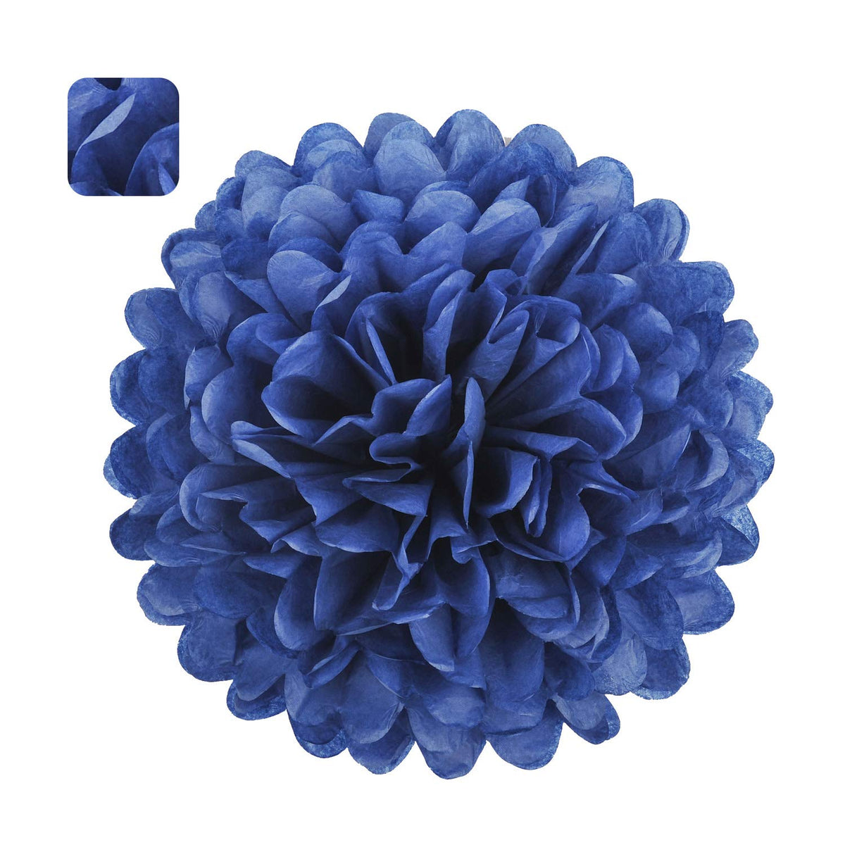 10" Navy Blue Tissue Pom Poms DIY Tissue Paper Flowers for Birthday Wedding Baby Shower Tea Party Dessert Table Decoration, Pack of 18