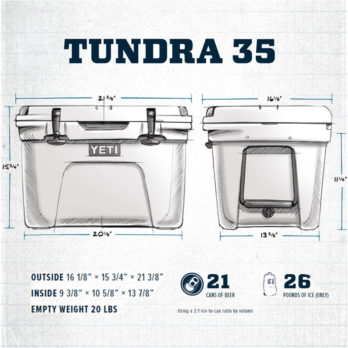 Yeti Tundra 35 Cooler, Rescue Red