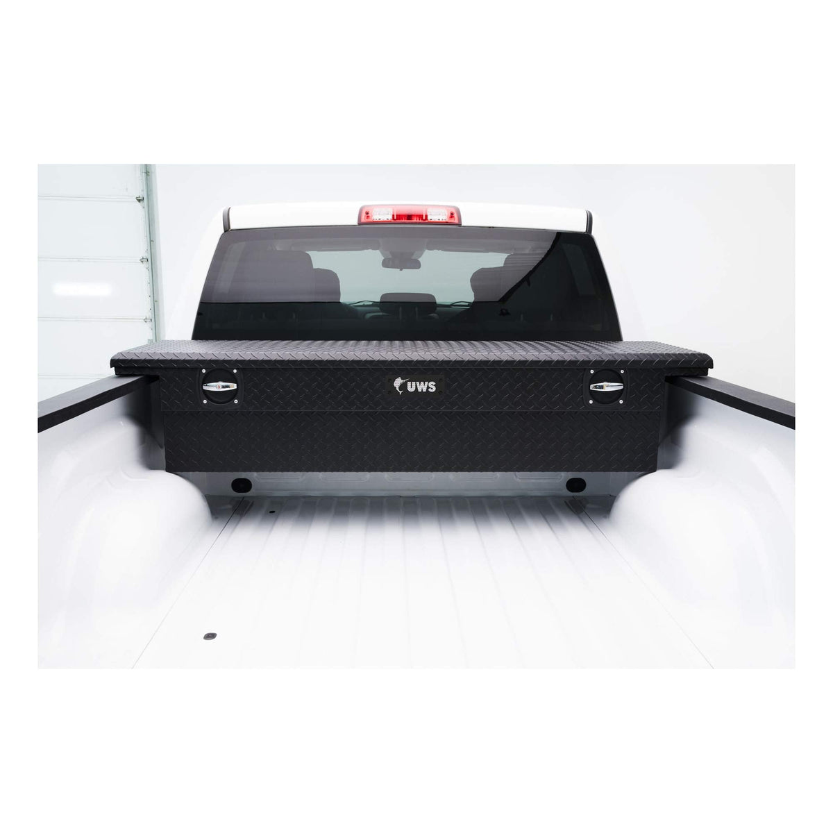 UWS EC10013 Secure Lock 69-Inch Matte Black Heavy-Wall Aluminum Truck Tool Box with Low Profile, RigidCore Lid