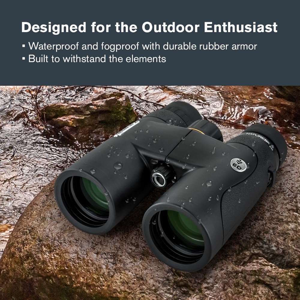 Celestron – Nature DX ED 8x42 Premium Binoculars – Extra-Low Dispersion Objective Lenses – Outdoor and Birding Binocular – Fully Multi-Coated with BaK-4 Prisms – Rubber Armored, Fogproof, Waterproof