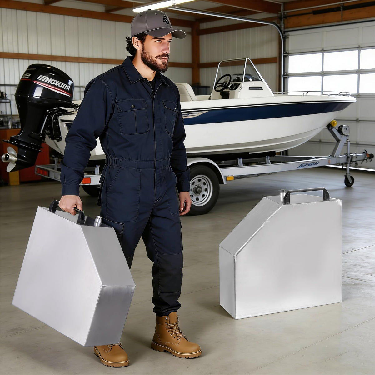 Oxphanor Boat Float Pods Pair Fits 20’ Boats, Portable Boat Floats for Stability, Jon & Fishing Boats, Easy Install, UV Resistant