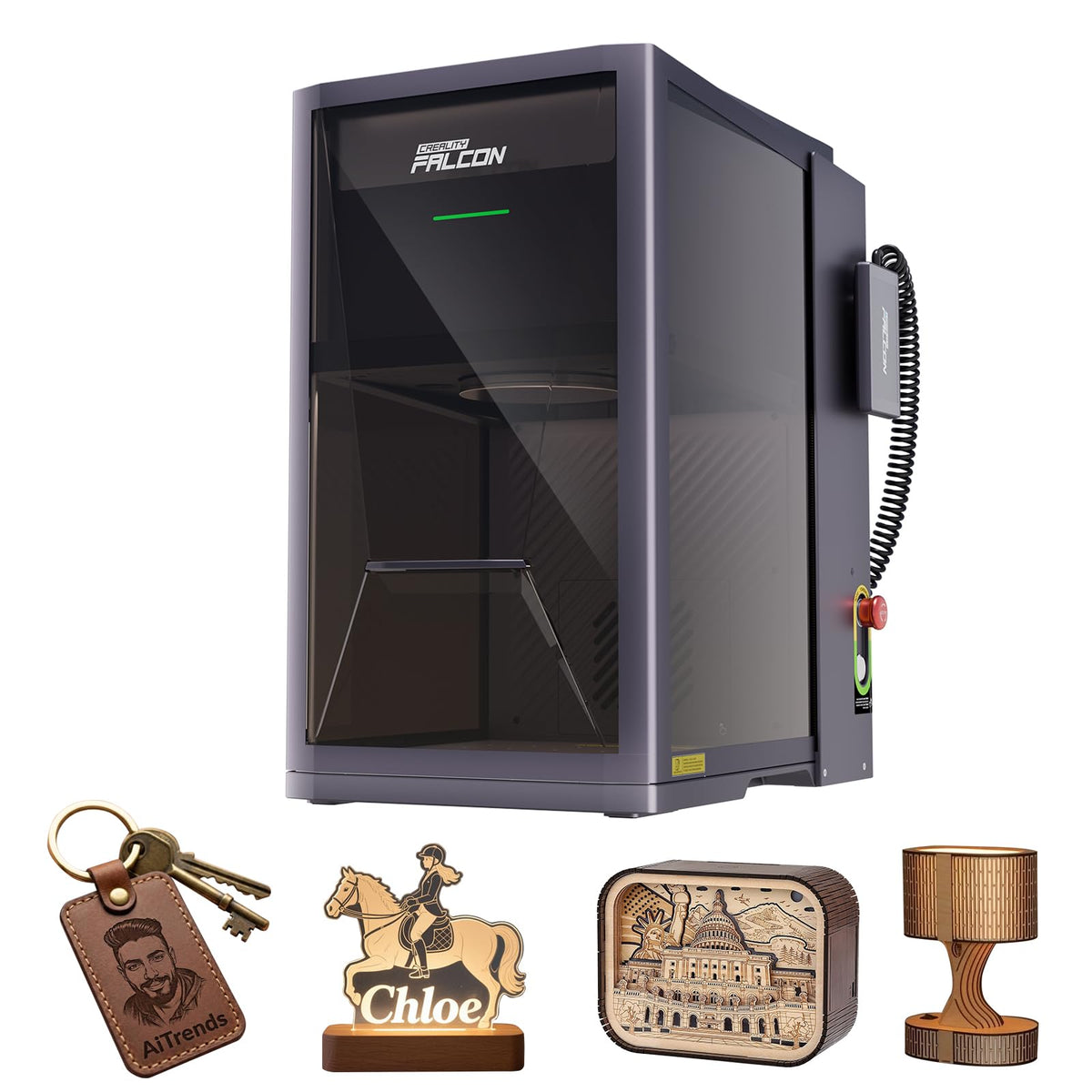 Creality T1 Diode 40W Laser Engraver Machine, Modular Galvo System with Fiber, UV & MOPA Support, 10000mm/s Ultra-Fast Engraving, 15s Quick-Swap, AI Batch Engraving for Wood, Leather & Acrylic Cutting