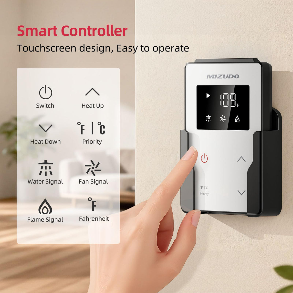 MIZUDO 180,000 BTU Propane Gas Tankless Water Heater, Outdoor Installation Up to 8.1 GPM, CSA Certified Instant Hot Water Heater for Residential Whole House, GEN 3