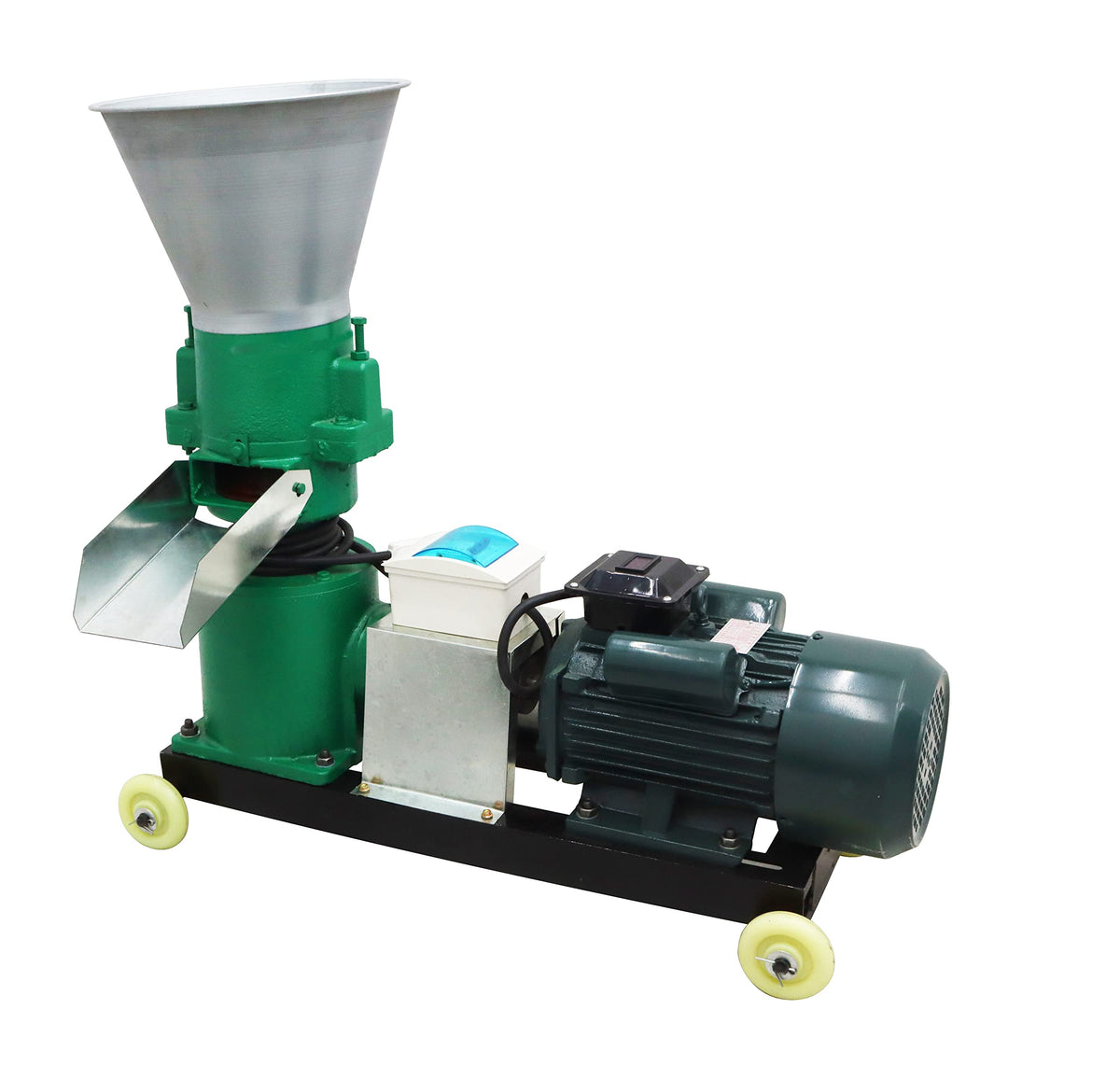 HayWHNKN 5mm Feed Pellet Mill Machine Animal Feed Pellet Maker Pelletizer Machine Animal Feed with 2 Rollers 220V 3KW 150kg/h