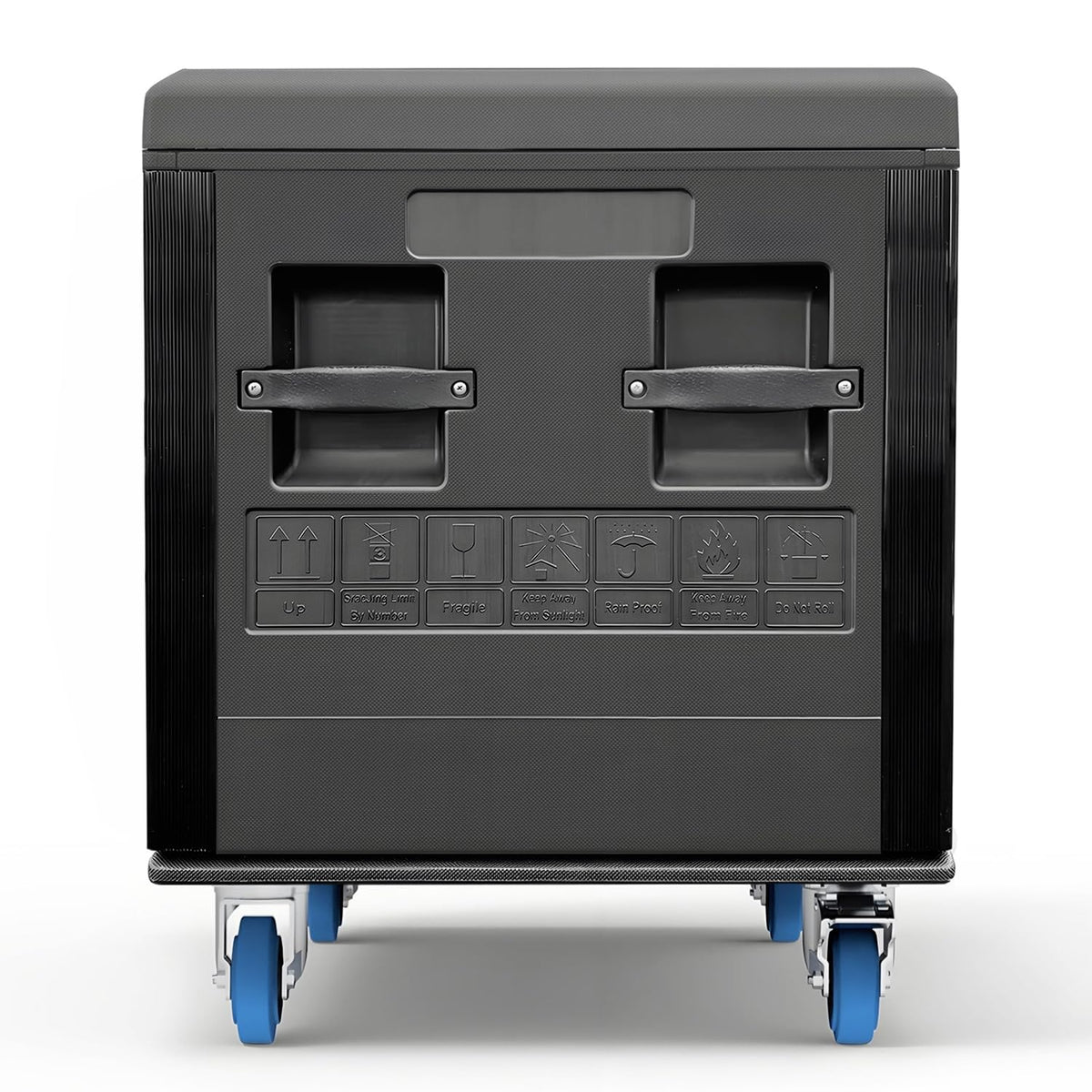Diandian Cable Trunk Road Case with Wheels and Divider, 44" x 22" x 24" Stackable Heavy Duty ATA Rolling Utility Road Case, for Pro Audio & DJ Equipment Storage, Transport for Touring with Casters