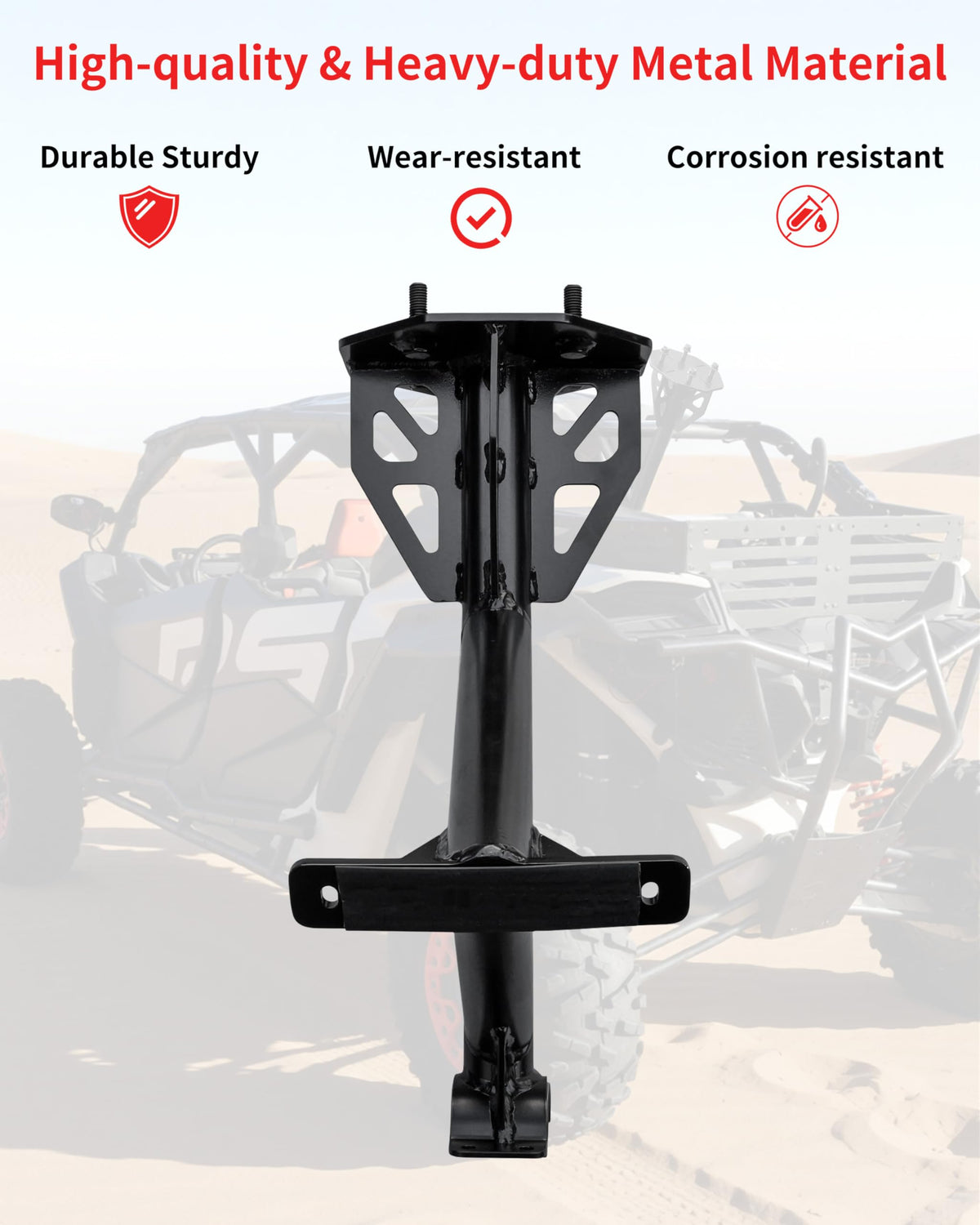 KEWISAUTO Heavy Duty Steel Rear Spare Tire Carrier for Can-Am Maverick X3 XDS XRS MAX Turbo RR 2017-2026 Accessories, One-Piece Spare Tire Mount Rack Holder