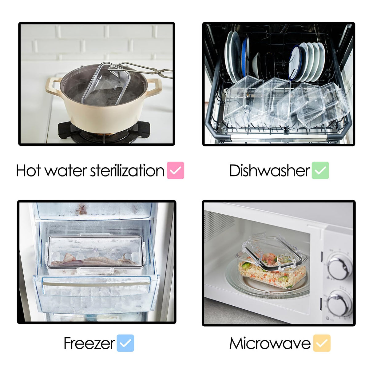 gotman Crystal Lock Airtight Food Storage Containers with Lids Gift Set(7 pack) Tritan | BPA-Free Meal Prep Container | Microwave, Freezer and Dishwasher Safe | Leak-Proof | Fresher Food