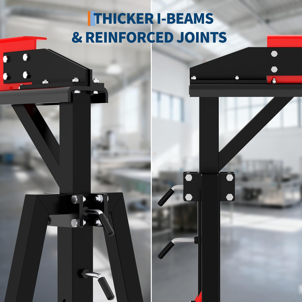 Adjustable Gantry Crane with Manual Trolley, Hook and Sling Strap, 2 Ton 4400 LBS Capacity, Portable Gantry Crane Height Adjustable 97" to 141" with 12 Positions, for Factories, Warehouses, Constructi