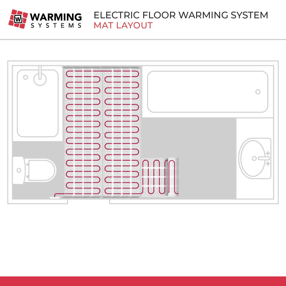 Warming Systems 10 Sqft Electric Radiant Floor Heating Mat – 120V Heated Tile Floor System with Programmable Thermostat (TH115), Floor Sensor, Installation Monitor & 25 Year Warranty, USA Made