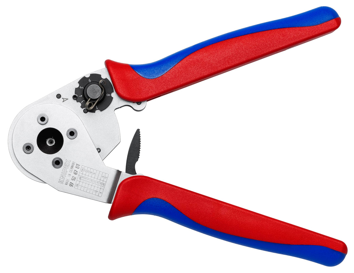KNIPEX Tools 97 52 67 DT Crimping Pliers - Four-Mandrel For DT Contacts, 9"