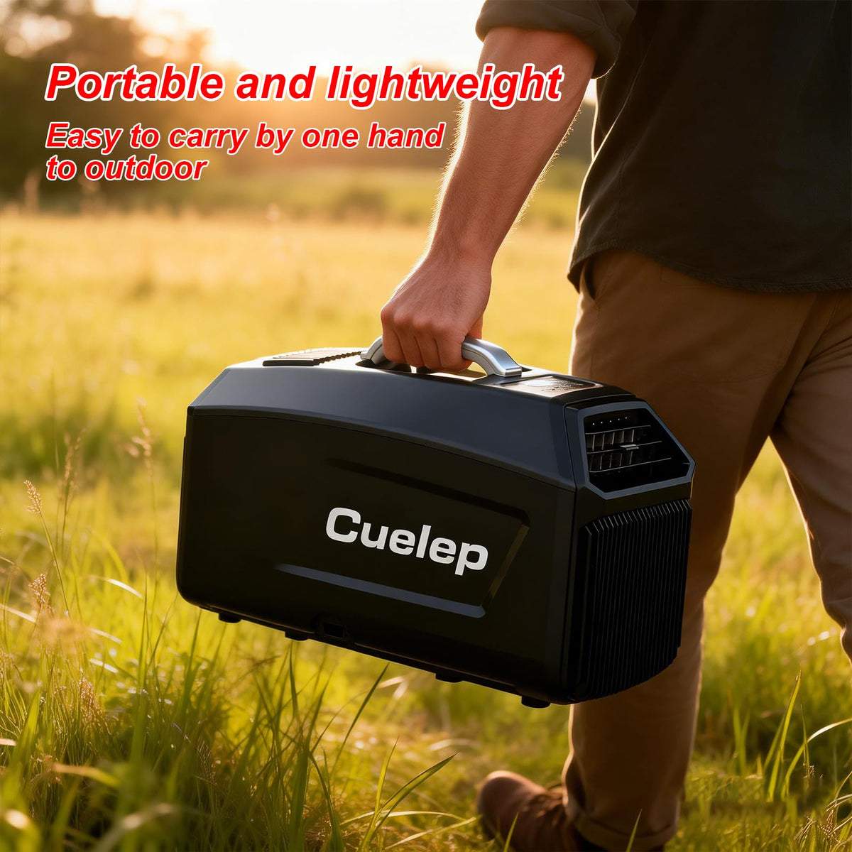 CUELEP Portable Mini Air Conditioner,110V AC(ONLY), 5200BTU Fast Cooling Consumption Air Conditioners Dehumidifier, 450W Power for Camping Tent, RV, Truck, Boat,Van and Fishing