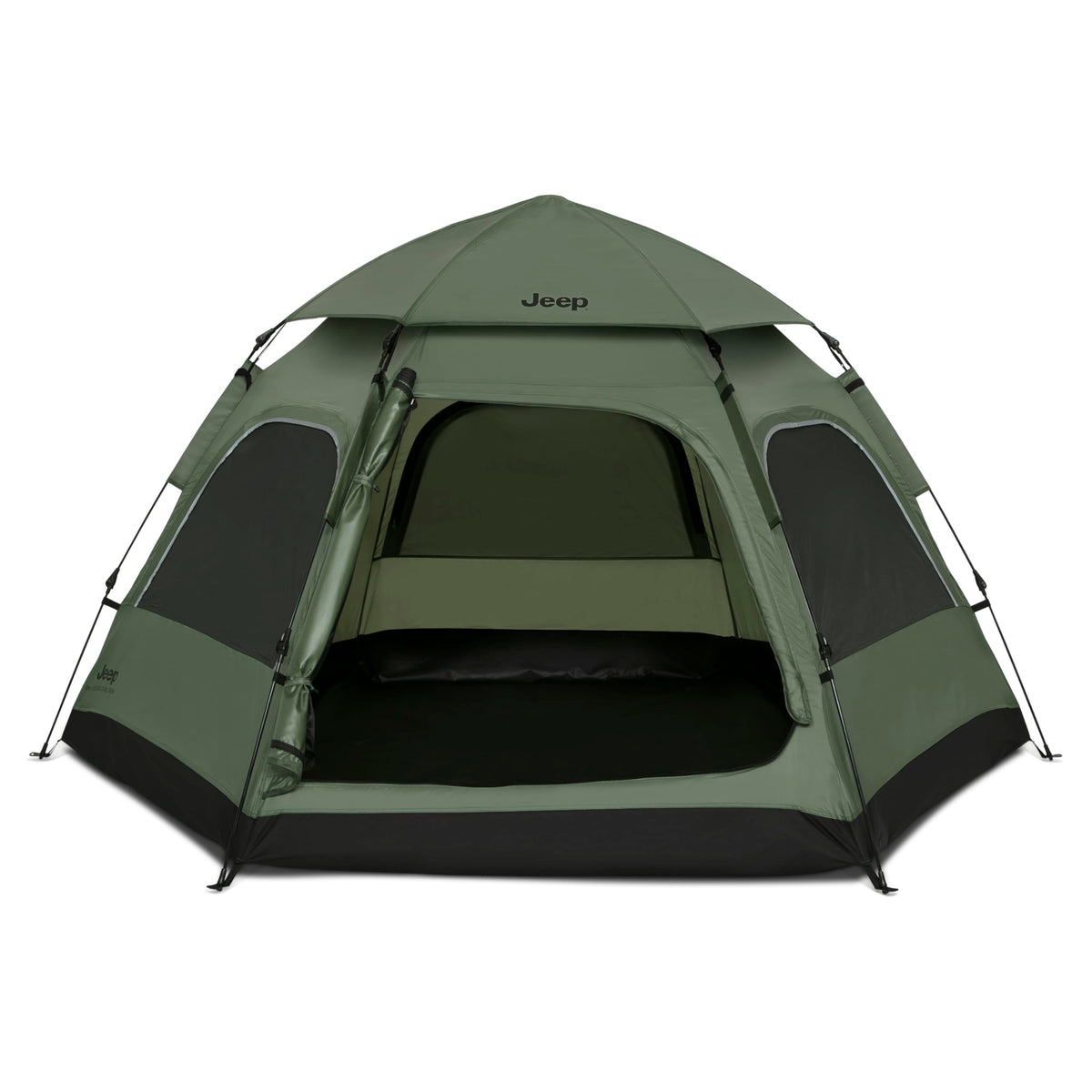 Jeep Compass 4-Person Pop Up Instant Tent by Delta Children with Carry Bag, Stakes and Guy Lines – Waterproof - UPF 50+Protection, Olive Green