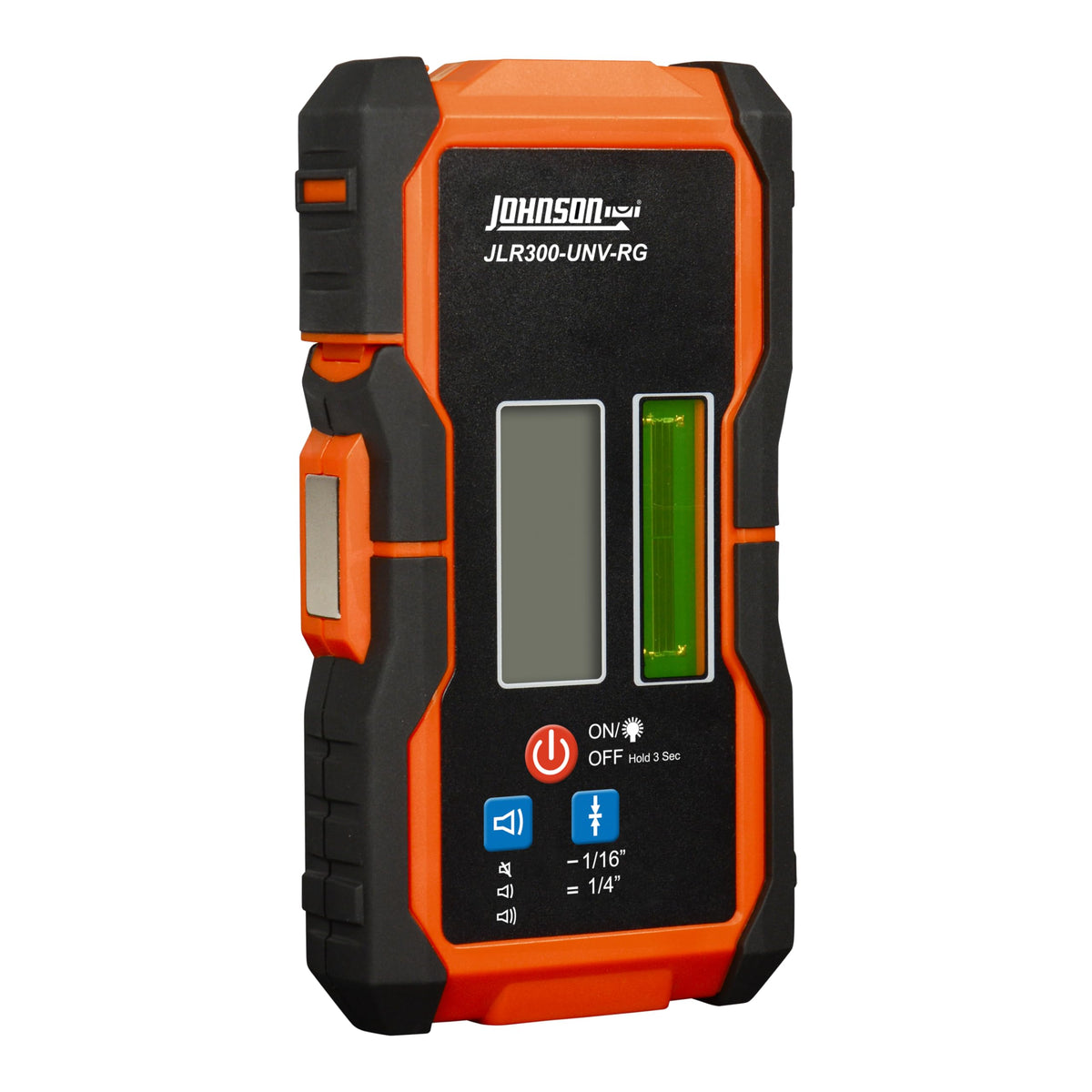 Johnson Level & Tool JLR300-UNV-RG Universal Green & Red Rotary Laser Detector, Dual Sided Detector, LED Backlit Display