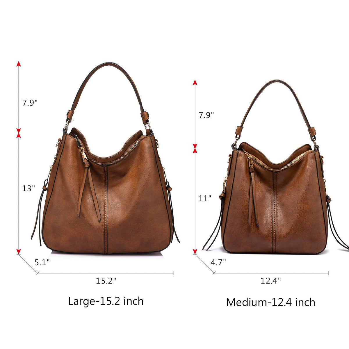 Handbags for Women Large Designer Ladies Hobo bag Bucket Purse Faux Leather