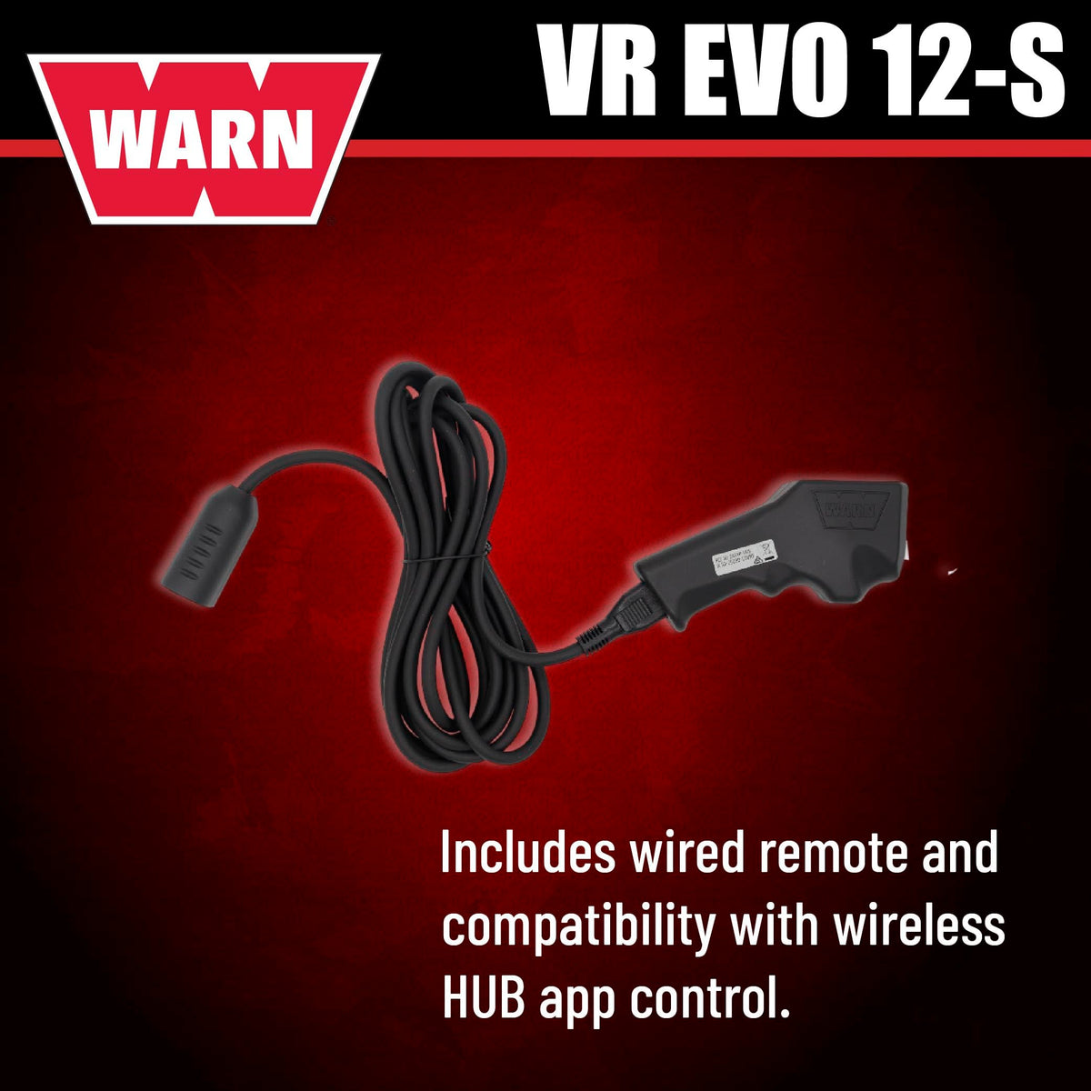 WARN VR EVO 12-S Electric 12V Winch – 12,000 lb Pull Capacity, Synthetic Rope, IP68 Waterproof, High-Performance Off-Road Recovery Winch for Trucks, Jeeps, and SUVs