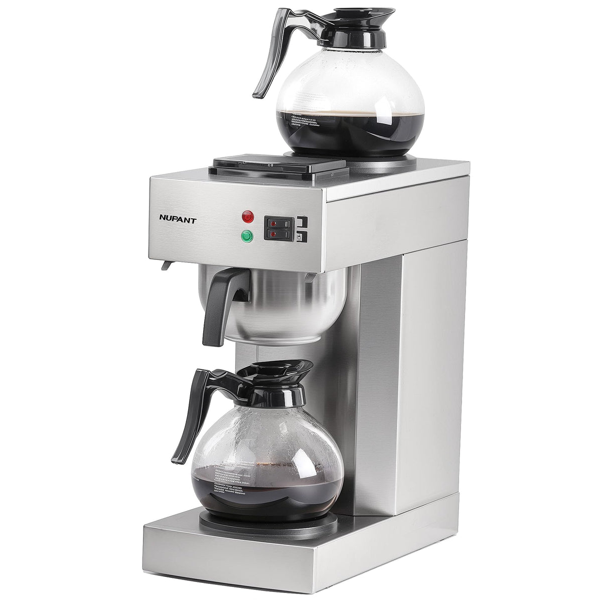 NUPANT 12-Cup Coffee Maker 1.8L Commercial Drip Coffee Maker + 200-Pack 16oz Insulated Paper Cups with Lids | Complete Pour Over Coffee Serving Bundle for Coffee Bar, Restaurant & Catering