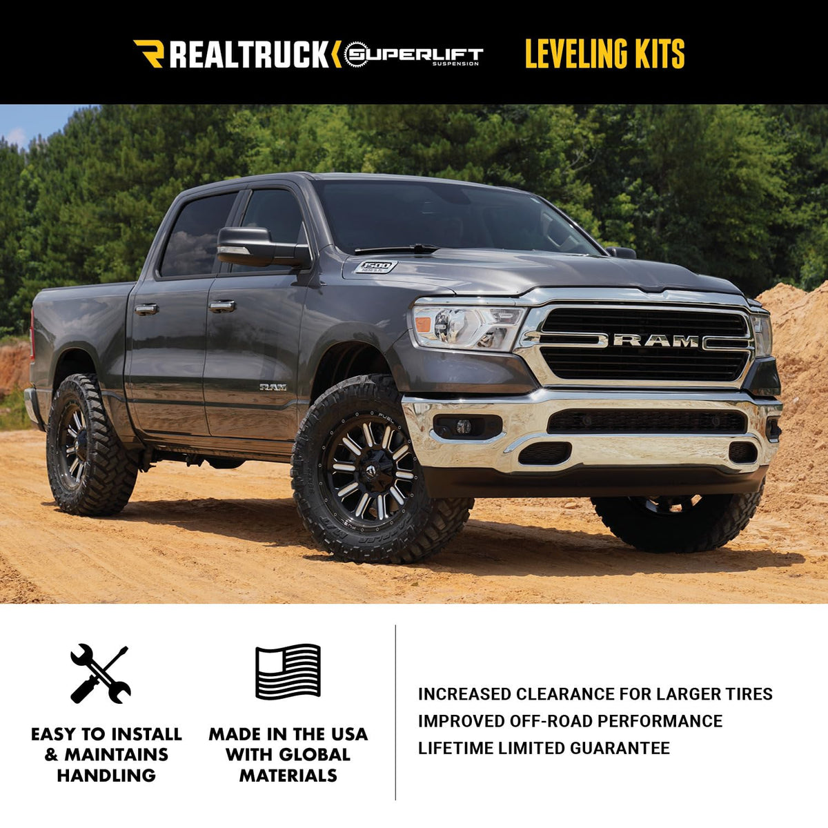 RealTruck SUPERLIFT SUSPENSION 2" Leveling Kit for Ford Bronco | Strut Spacers | 9720 | Fits 2021-2024 Ford Bronco (Does Not fit Sport Model or Sasquatch Package)