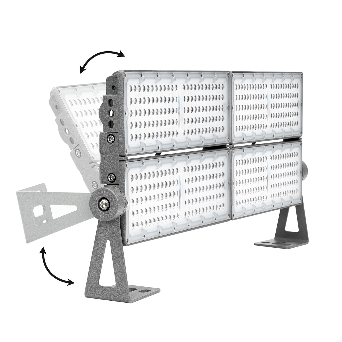 REXTiN LED Stadium Flood Light: Outdoor High Power Adjustable Angle Heavy Duty Waterproof - Area Lighting for Sports Court Parking Lot Area Tunnel (400W)