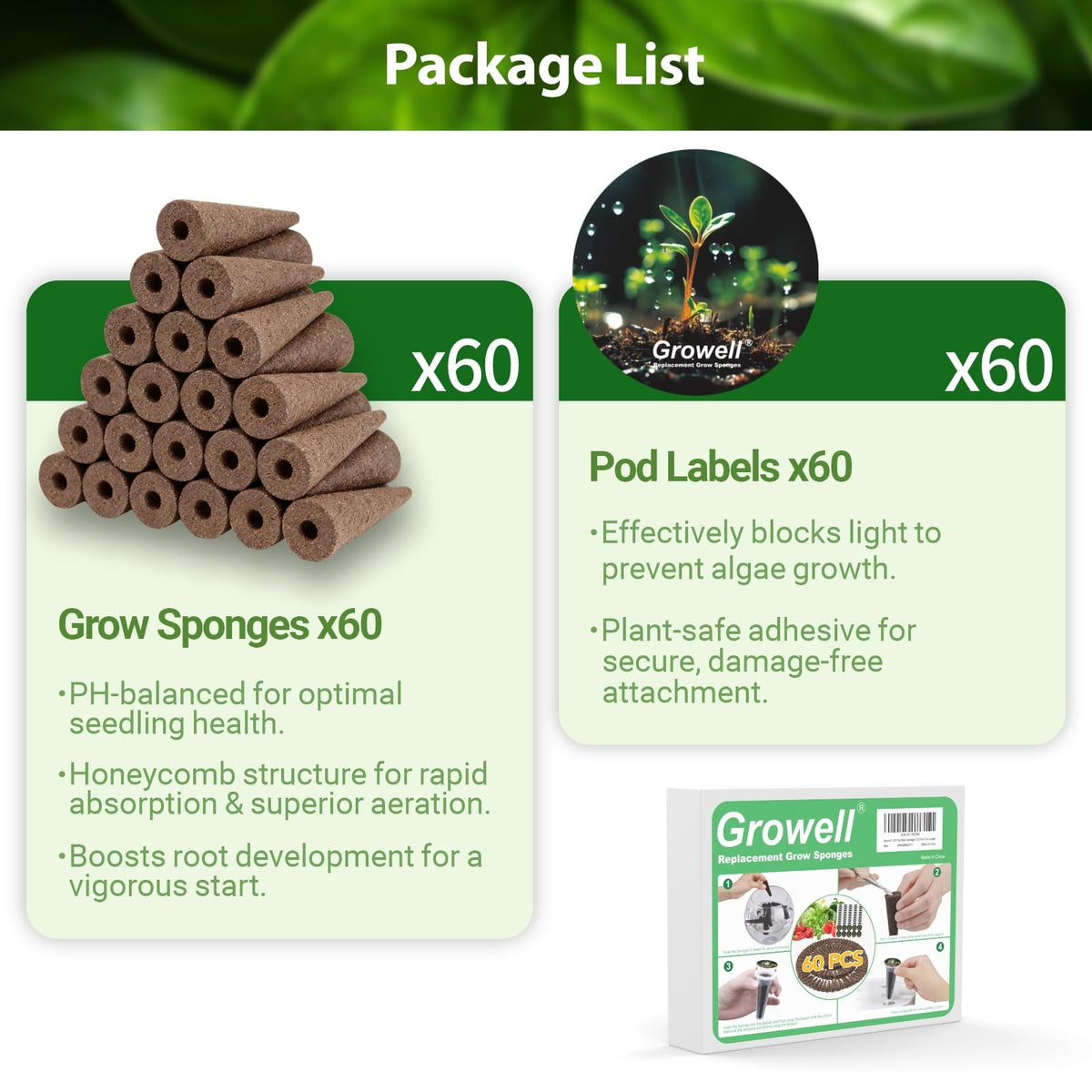 54 Pods Hydroponics Growing System Kit & 120 Pcs Hydroponic Pods Kit