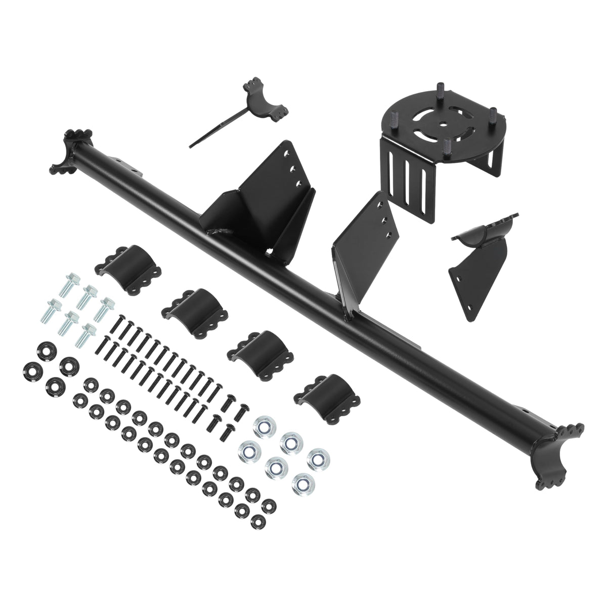ALMULOO Spare Tire Mount Carrier Compatible with 2020-2023 Kawasaki Teryx KRX 1000, Black Powder-Coated Steel, Fits Up to 32" Tires
