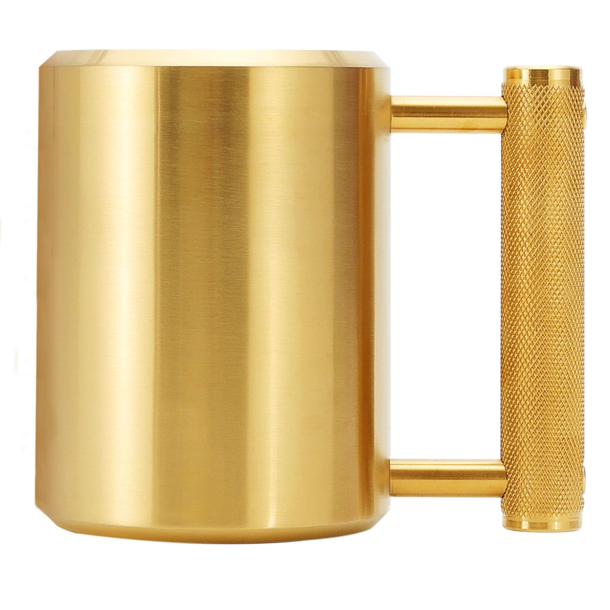 Heavy Mug Weighted Mug 18LB/8KG 10 oz Heavy Workout Cup with Non-Slip Handle, 304 Stainless Steel Fitness Dumbbell Coffee Mug for Home Gym Training, Arm Strength Challenge,Golden