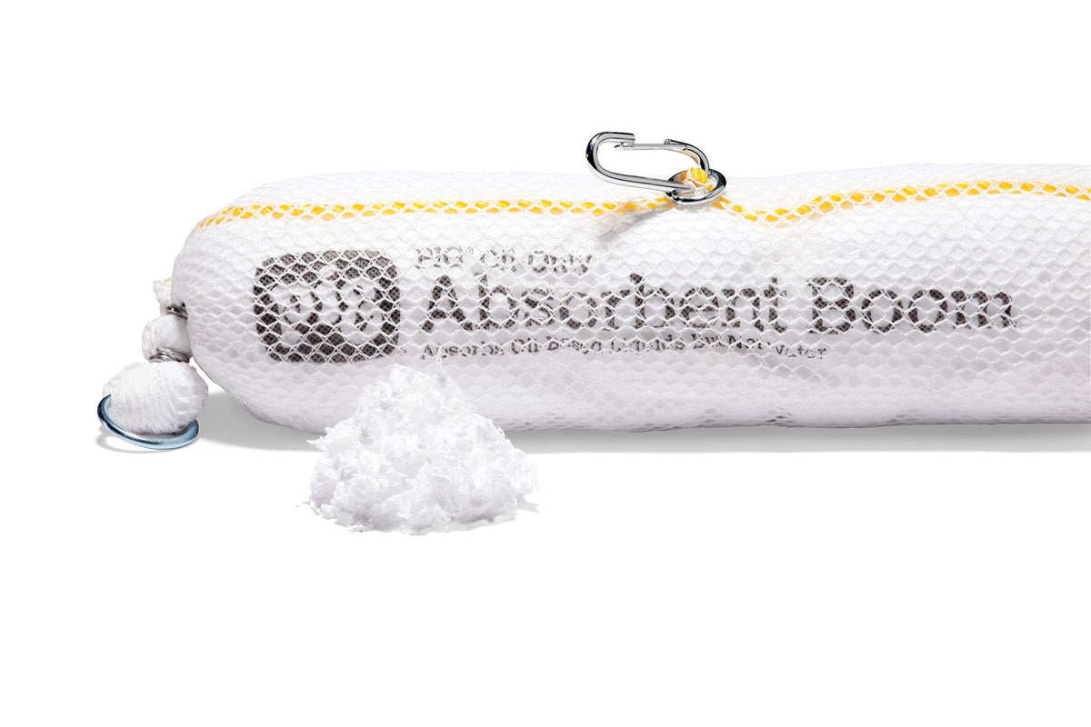 PIG Oil Boom - Oil-Only Absorbent Boom - 4 Pack - 5" x 10' Boom - Absorbs up to 6 gallons per Boom - BOM405