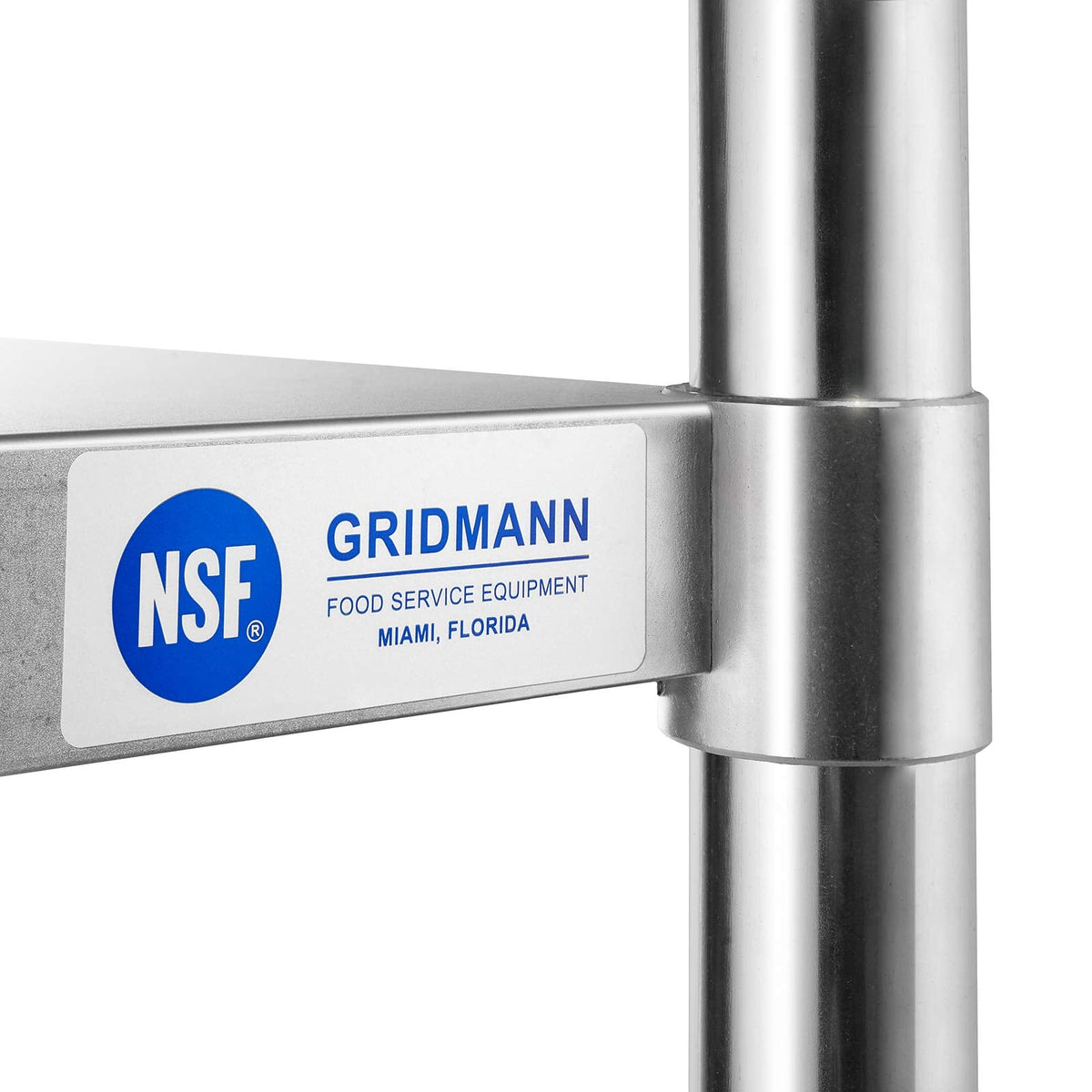 GRIDMANN NSF Stainless Steel Work & Prep Table 48 x 24 Inches with Caster Wheels and Under Shelf for Restaurant, Home, Hotel