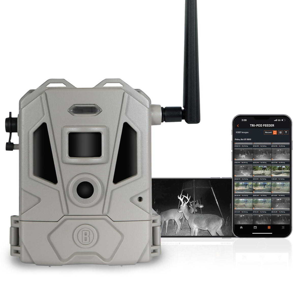 Bushnell CelluCORE 20 Dual-SIM Cellular Trail Camera - 20MP Image and 1080p HD Video, No Glow Infrared Night Vision, Wireless Connectivity with Dual SIM Card Support,Slate Green