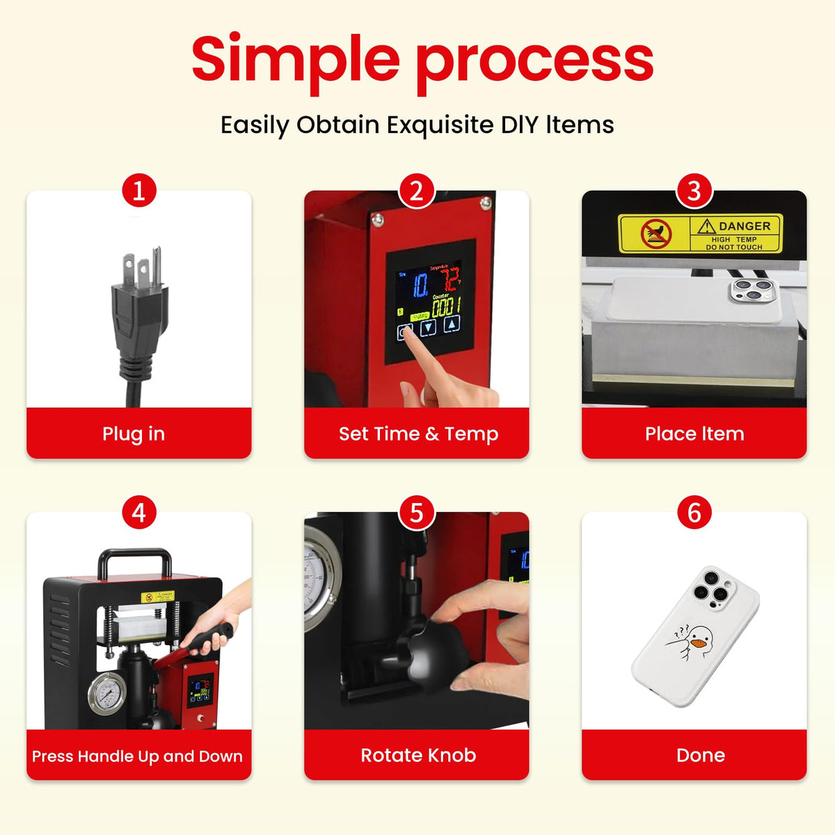 10 Ton Hydraulic Heat Press Machine,2.3 x 4.7 Inch Dual Heating Plate,Fast Heating Jack Heat Press w/LCD Time Temp Controller, Multifunction Heat Press for Printing Textiles Pressing Oil
