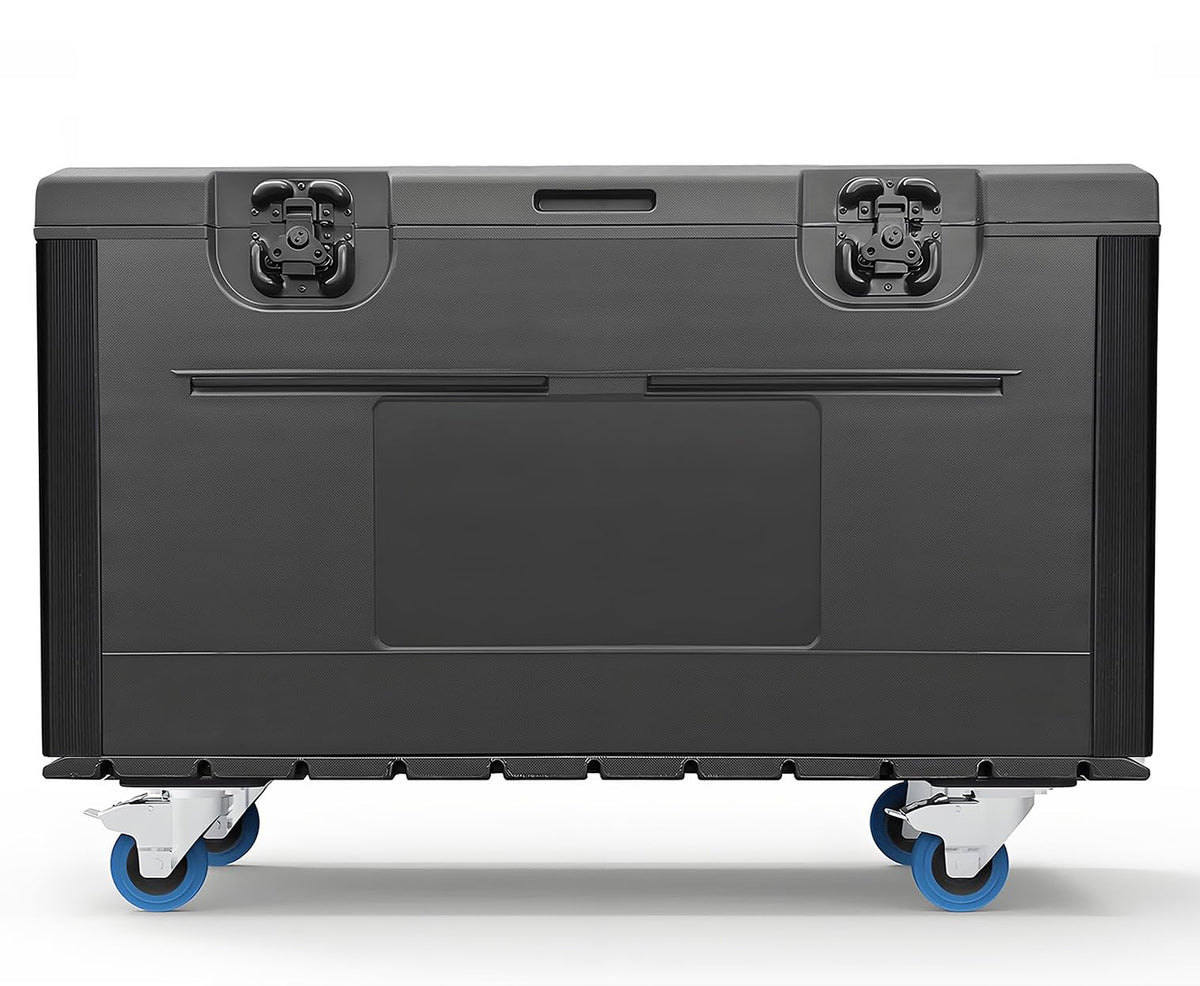 Diandian Cable Trunk Road Case with Wheels and Divider, 44" x 22" x 24" Stackable Heavy Duty ATA Rolling Utility Road Case, for Pro Audio & DJ Equipment Storage, Transport for Touring with Casters