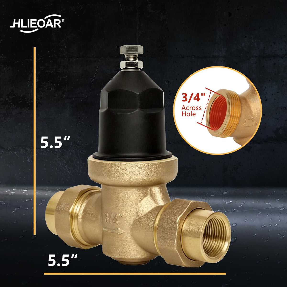 3/4" NR3XL Pressure Reducing Valve for Zurn Wilkins 34-NR3XLDU, Double Union FNPT Connection, for Home & Commercial Use