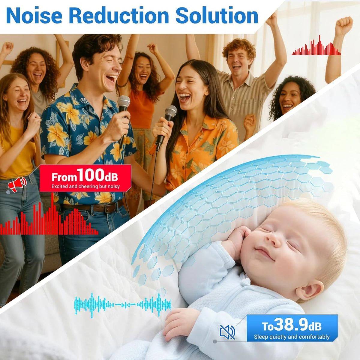 MAGICUBETIC 10 Pack Acoustic Panels,Thicker 0.47"Self-Adhesive Soundproof Wall Panels,High Density Sound Proof panels for Walls, Office, Reccording Studio, Home,Living Room-Black(Size-48 * 24 inch)